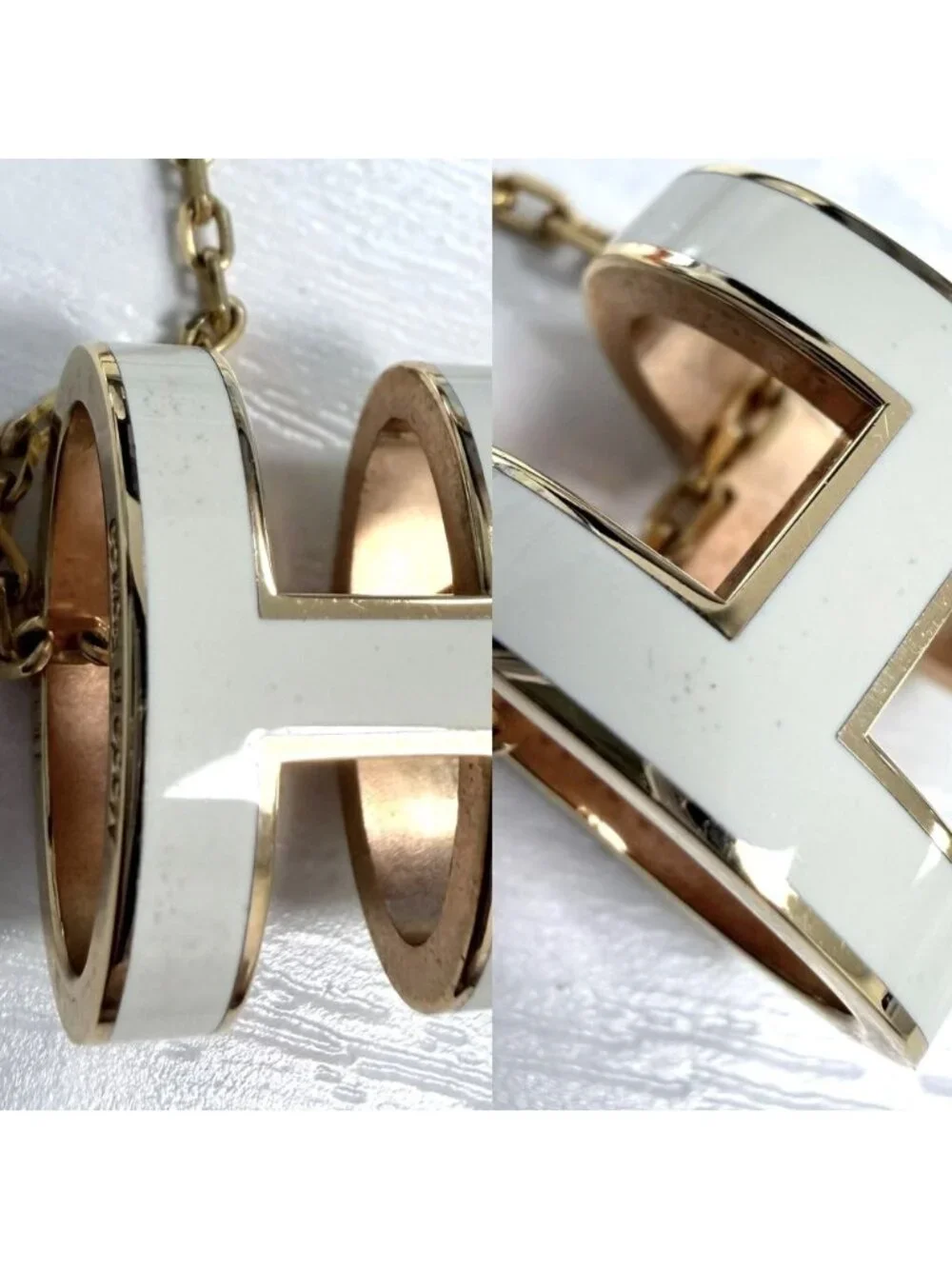Hermes Necklace Pop Accessory Star White Gold Vintage